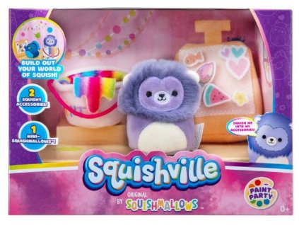 Plyšová sada Squishville lev a malířský set 5cm Nové