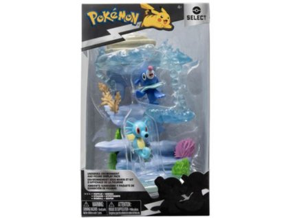 Figurky Pokémon Popplio a Horsea pod hladinou Nové