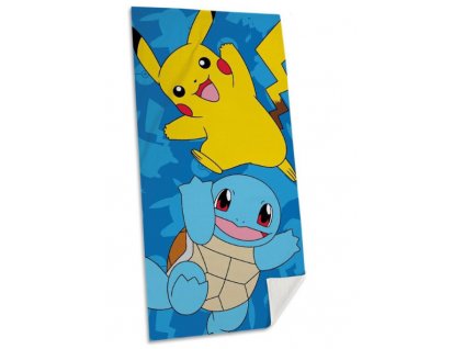 Osuška Pokémon Pikachu a Squirtle 140x70cm