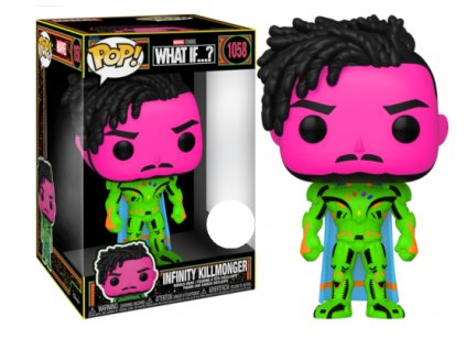 Funko Pop! 1058 XL What If...? Infinity Killmonger Black Light Nové