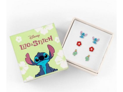 Náušnice Lilo a Stitch 3 páry v dárkové krabičce Nové