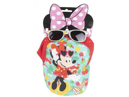 Set Kšiltovka a sluneční brýle Minnie Mouse květiny vel. 53cm Nové