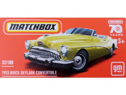 Matchbox 1953 Buick Skylark Convertible Yellow Box