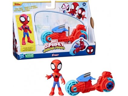 Figurka Marvel Spidey And His Amazing Friends Spidey a motorka