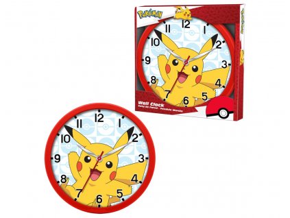 Nástěnné hodiny Pokémon Pikachu Nové