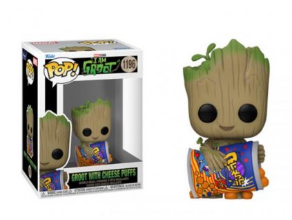 Funko Pop! 1196 Marvel I am Groot Groot with Cheese Puffs