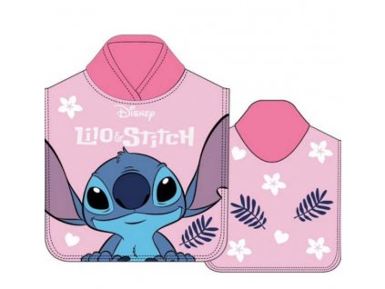 Pončo Disney Stitch růžové
