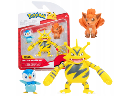 Figurky Pokémon Battle Piplup, Electabuzz, Vulpix