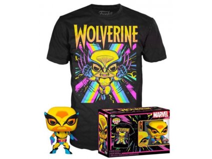Funko Set Marvel Wolverine Blacklight a tričko vel.S Nové