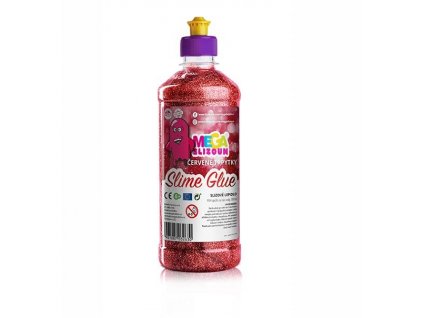 Megaslizoun Lepidlo Červené třpytky 500ml Nové