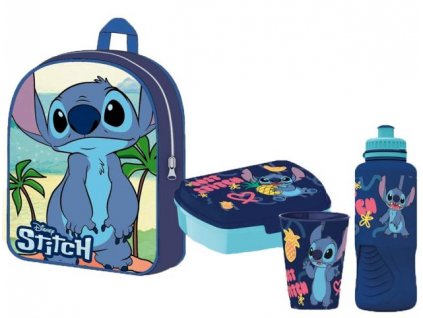 Batoh Disney Stitch modrý s doplňky