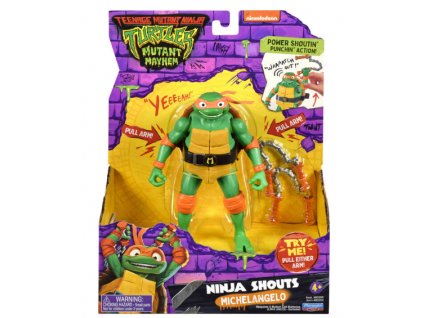 Figurka Teenage Mutant Ninja Turtles Mutant Mayhem Michelangelo Ninja Shouts Nové