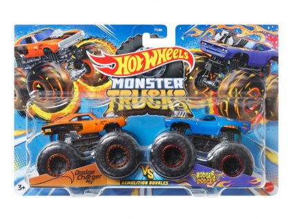 Hot Wheels Monster Trucks Demolition Doubles Dodge Charger Rt Vs Rodger Dodger