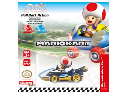 Auto Carrera Pull Speed Super Mario Toad