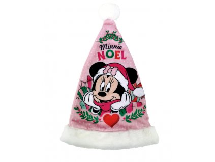 Vánoční čepice Minnie Mouse 37cm