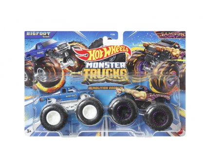 Hot Wheels Monster Trucks Demolition Doubles Bigfoot 4X4X4 Vs Samson