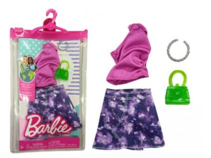 Barbie obleček Fialová sukně s topem