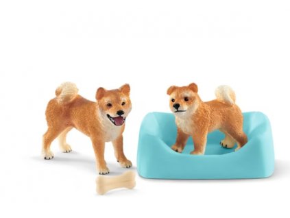 Schleich 42479 Shiba Inu štěně s matkou