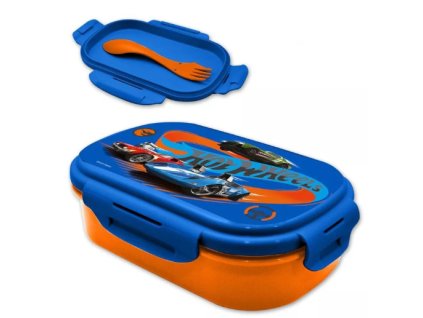 Svačinový box Hot Wheels s vidličkou