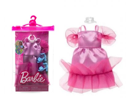 Barbie Obleček Společenské růžové šaty