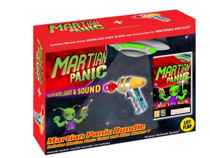 Switch Martian Panic Game and Blaster Gun Bundle