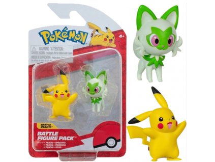 Pokémon Battle Figurky Pikachu a Sprigatito