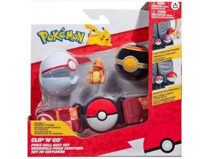 Set Pokémon Clip N Go Pokéball, Luxury Ball a Charmander s páskem