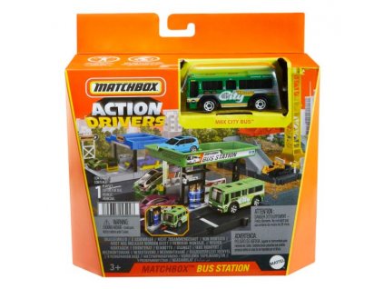 Matchbox Action Drivers Bus Station a Mbx City Bus