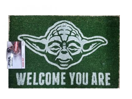 Rohožka Star Wars Welcome You Are Yoda zelenobílá