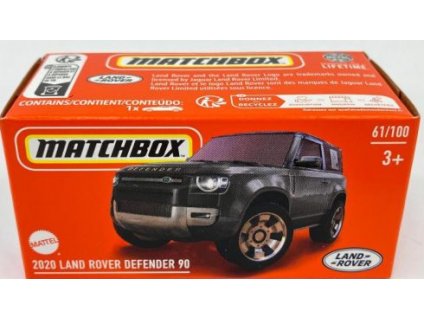 Matchbox 2020 Land Rover Defender 90 šedý Box