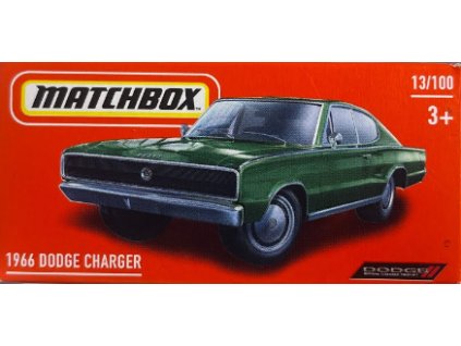 Matchbox 1966 Dodge Charger zelený Box