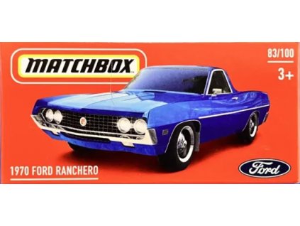 Matchbox 1970 Ford Ranchero modrý Box