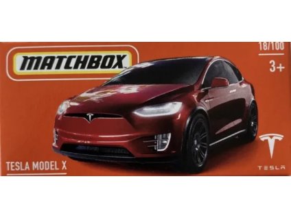 Matchbox Tesla Model X červená Box