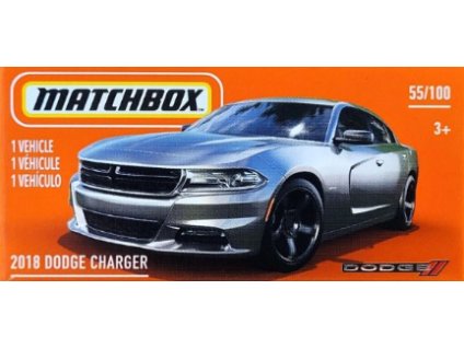 Matchbox 18 Dodge Charger stříbrný Box
