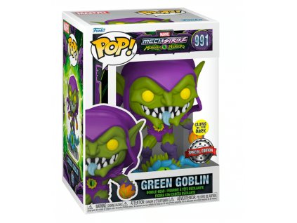 Funko Pop! 991 Marvel Mech Strike Green Hoblin Glows in the Dark