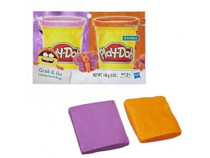 Play Doh modelína v sáčku fialová oranžová