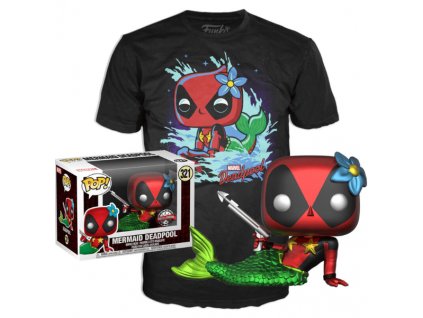 Funko set Marvel Deadpool Mermaid a tričko vel. XL