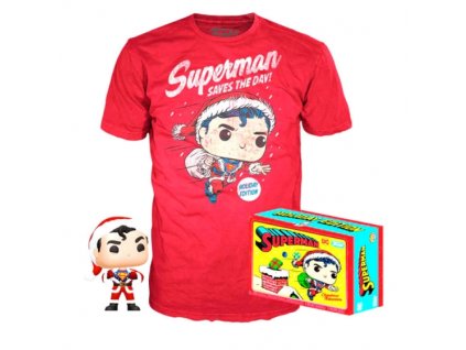 Funko set DC Comics Superman Flocked a tričko vel. XL