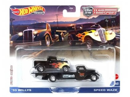 Hot Wheels Premium Car Culture Team Transport 33 Willys and Speed Waze