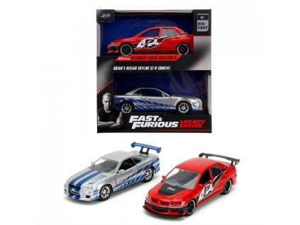 Fast and Furious Legacy Series Mitsubishi Lancer Evolution IX a Brians Nissan Skyline GT-R Nové