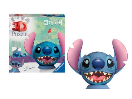 Puzzle 3D Lilo a Stitch Stitch Ball 72dílků Nové