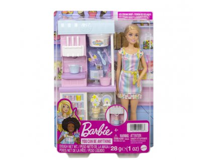 Barbie Zmrzlinový stánek s panenkou