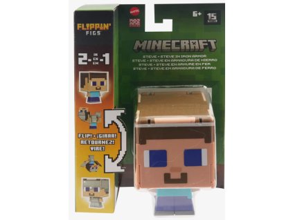 Figurka Minecraft Flippin Steve in Iron Armor