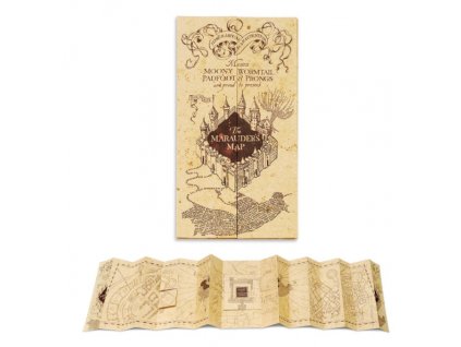 Papírová mapa Harry Potter Pobertův plánek