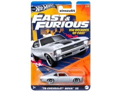 Hot Wheels Fast and Furious HW Decades Of Fast 70 Chevrolet Nova SS