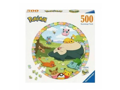 Kruhové puzzle Pokémon 500dílků