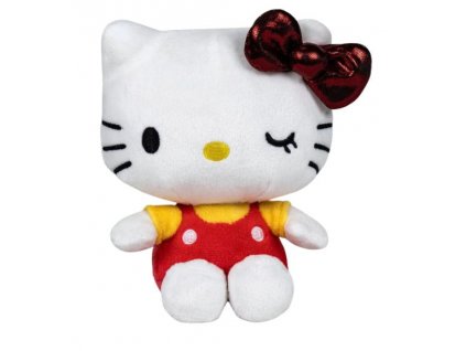 Plyšová hračka Hello Kitty 50.výročí červená 16cm Nové