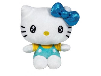 Plyšová hračka Hello Kitty 50.výročí tyrkysová 16cm