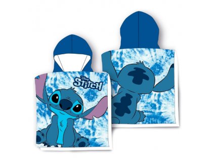 Pončo Disney Stitch modrá batika