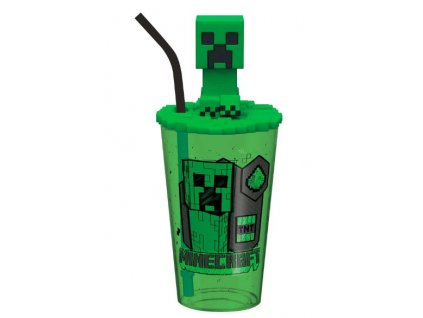 Pohár s brčkem Minecraft 3D 500ml